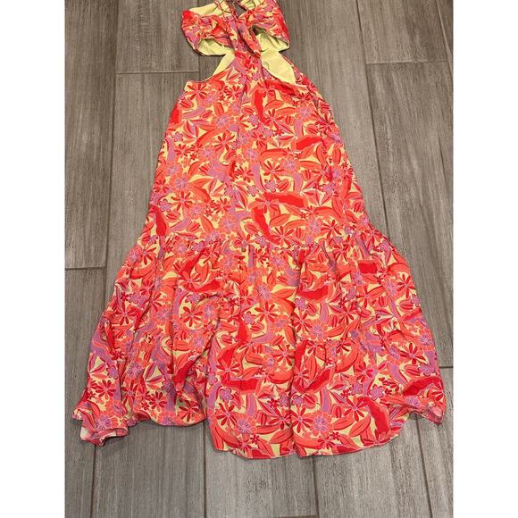 Nicole Miller Fearless Floral Maxi Dress size Small Pink Multi - Picture 7 of 10